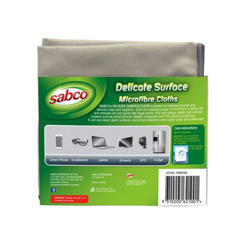 2 x Sabco Delicate Surface Microfibre Cloths - 2 Pack